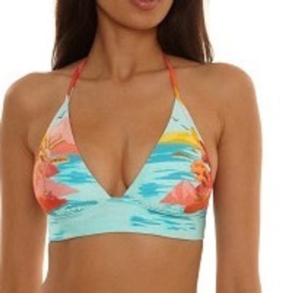 Trina Turk Cyclades Reversible Banded Bikini Top Women's Size 8